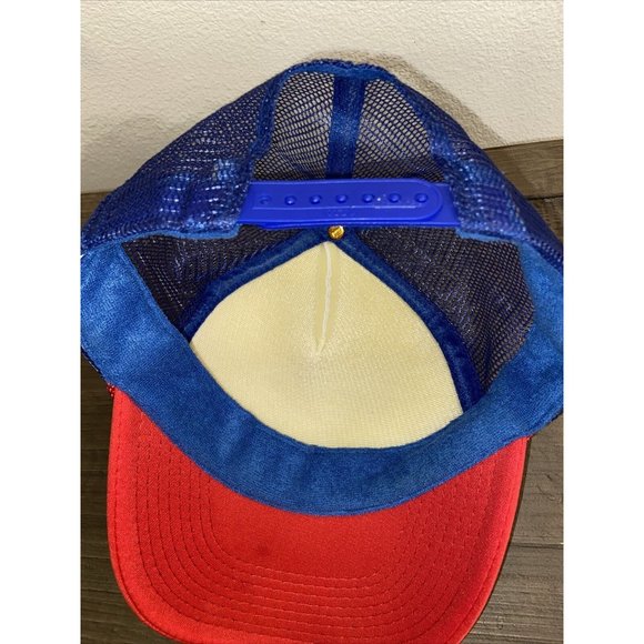 VTG SNAPBACK TRUCKER HAT RED WHITE BLUE WAVES OTTO COLLECTION - Picture 6 of 8